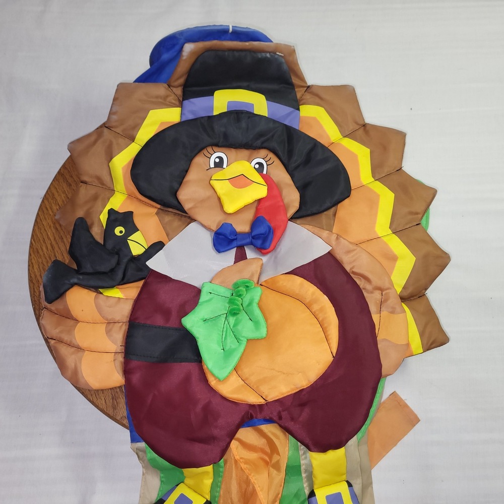 Thanksgiving Turkey Windsock Pilgrim Pumpkin Autumn Outdoor Decor